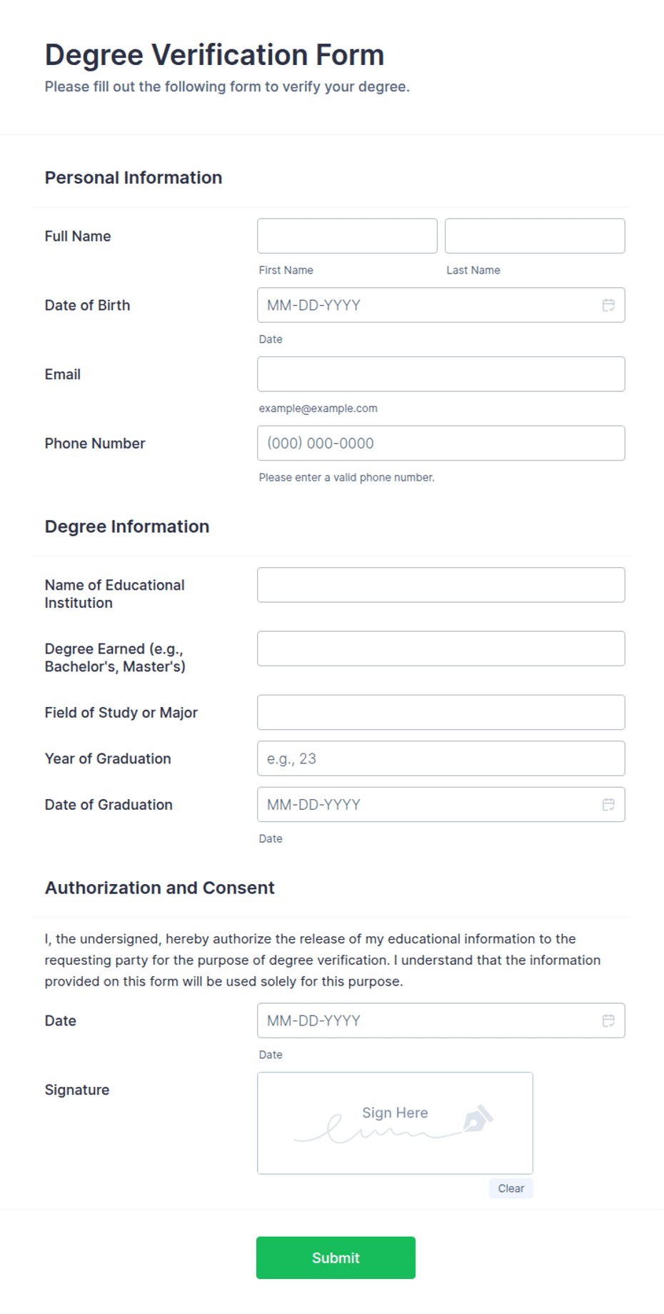 What Information May Be Required?